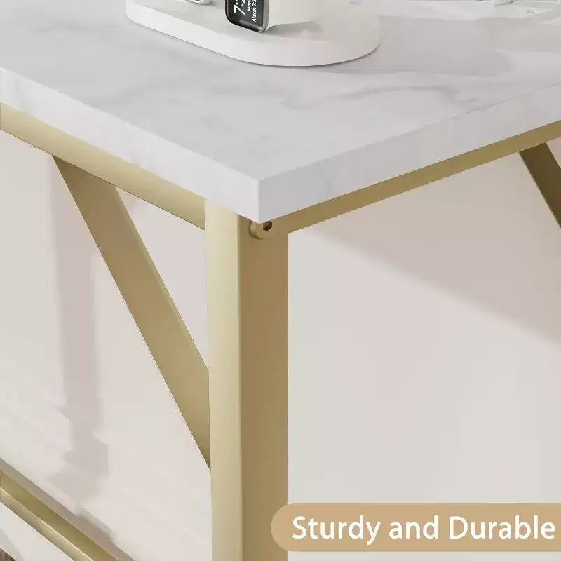 Console moderne avec station de charge intégrée, Table d'appoint derrière le canapé avec ports USB et prises