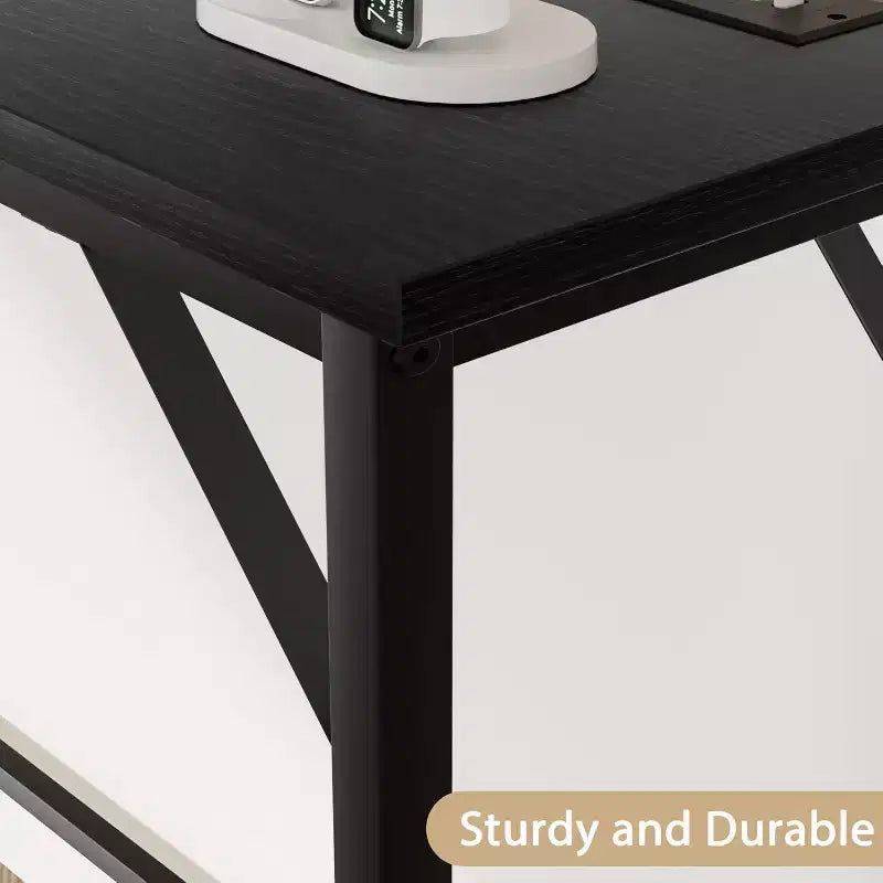 Console moderne avec station de charge intégrée, Table d'appoint derrière le canapé avec ports USB et prises
