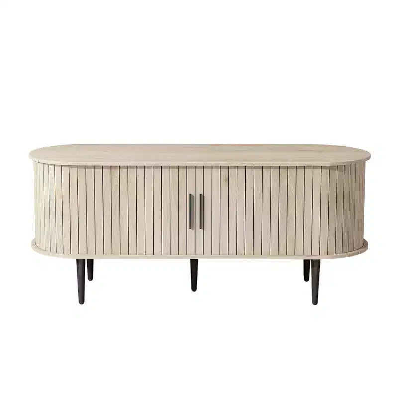 Meuble TV moderne en bois avec porte coulissante, 140 cm