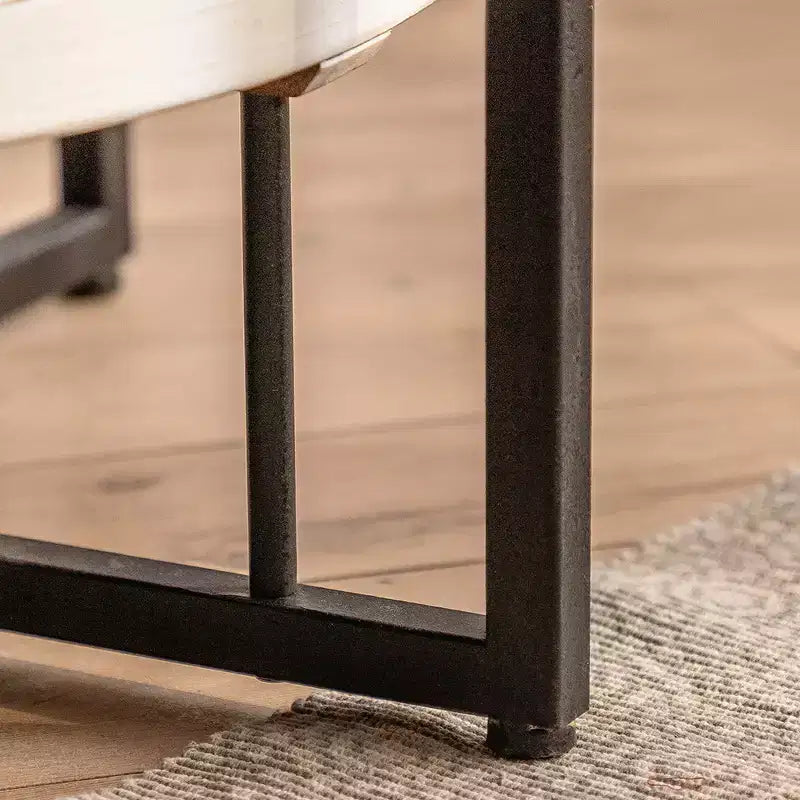 Table d'appoint à 2 niveaux avec plateau en verre et étagère de rangement, table d'appoint moderne pour chambre à coucher, décoration d'intérieur, patio