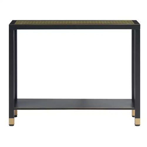 Console de 41 po avec étagère étroite à 2 niveaux pour petits espaces