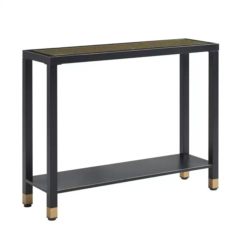 Console de 41 po avec étagère étroite à 2 niveaux pour petits espaces