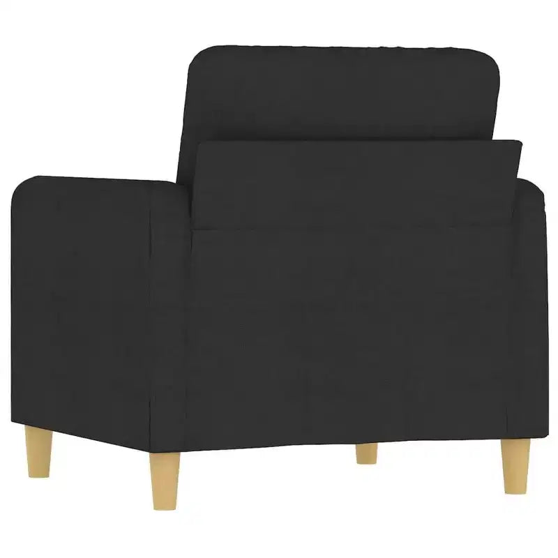 Fauteuil rembourré simple pour salon, tissu gris foncé, 60 cm
