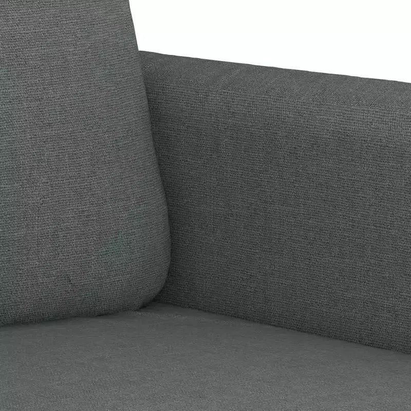 Fauteuil rembourré simple pour salon, tissu gris foncé, 60 cm