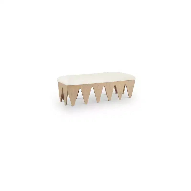 Banc rembourré en velours avec base en placage de chêne Art déco