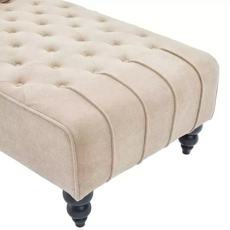 Méridienne moderne glamour rembourrée avec capitonnage en losange
