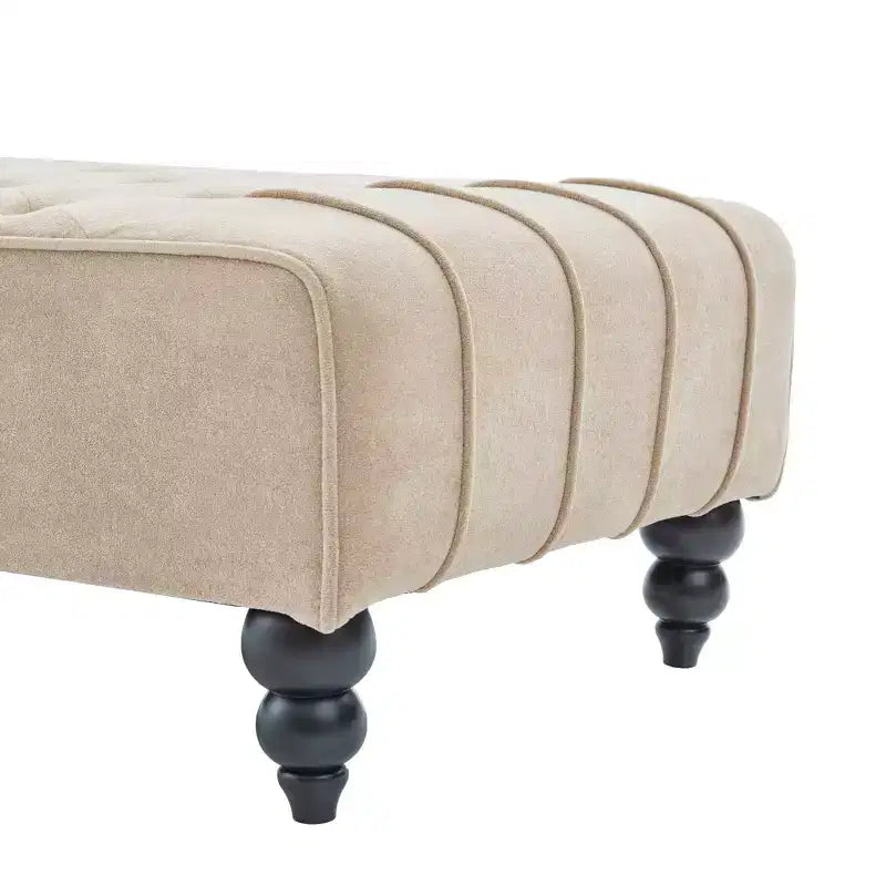 Méridienne moderne glamour rembourrée avec capitonnage en losange