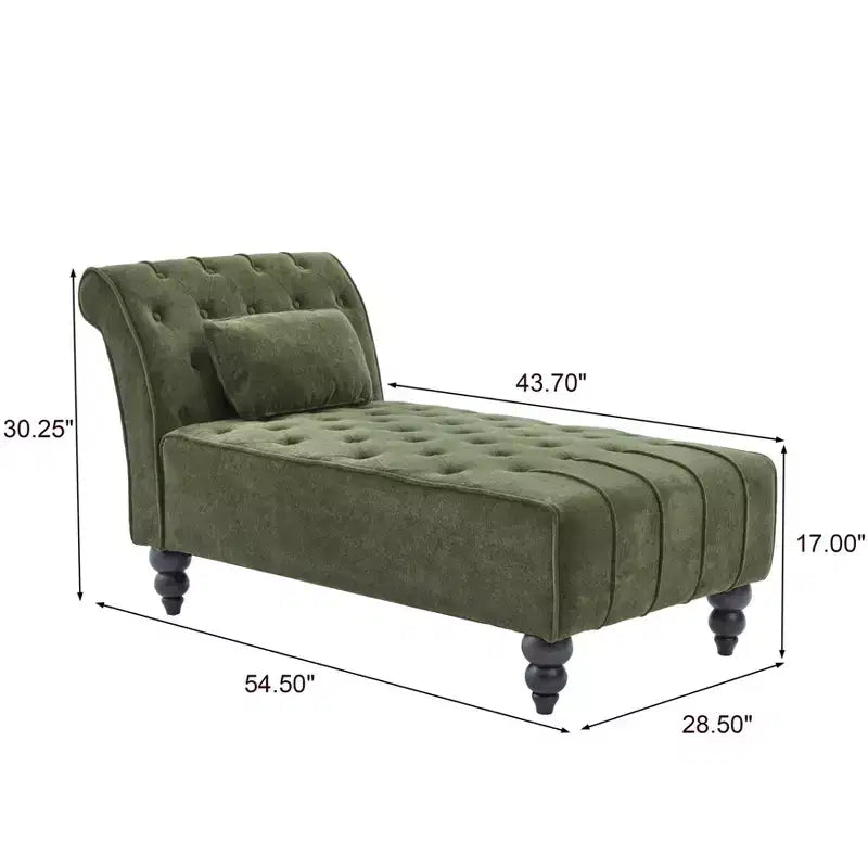 Méridienne moderne glamour rembourrée avec capitonnage en losange
