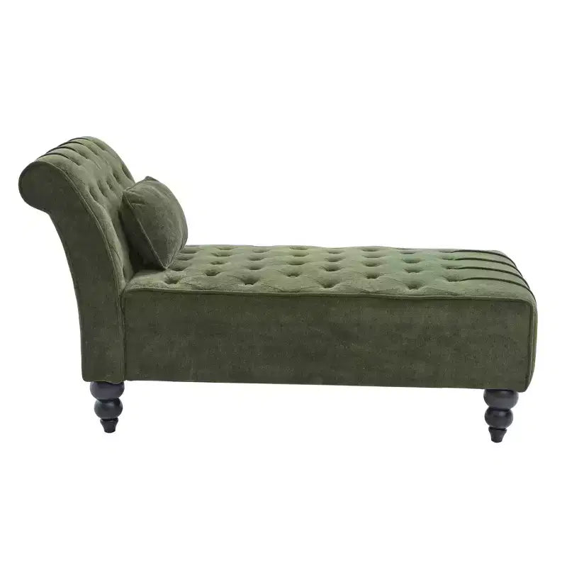 Méridienne moderne glamour rembourrée avec capitonnage en losange