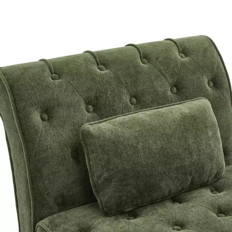 Méridienne moderne glamour rembourrée avec capitonnage en losange