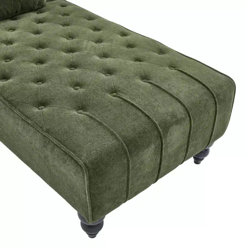 Méridienne moderne glamour rembourrée avec capitonnage en losange