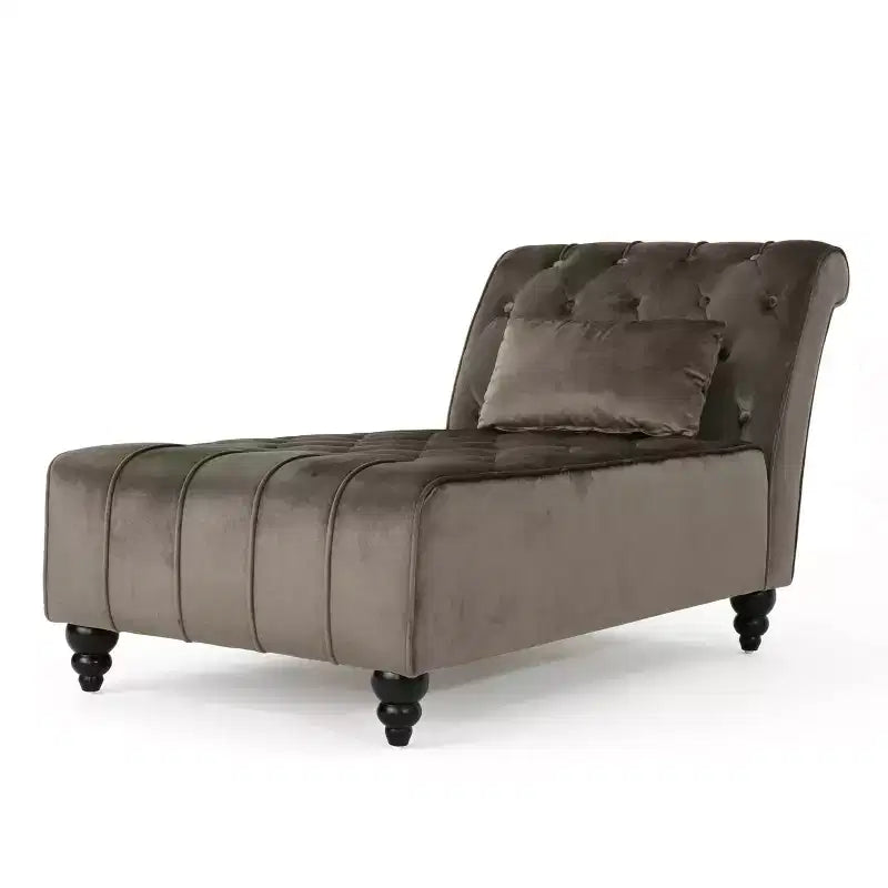 Méridienne moderne glamour rembourrée avec capitonnage en losange