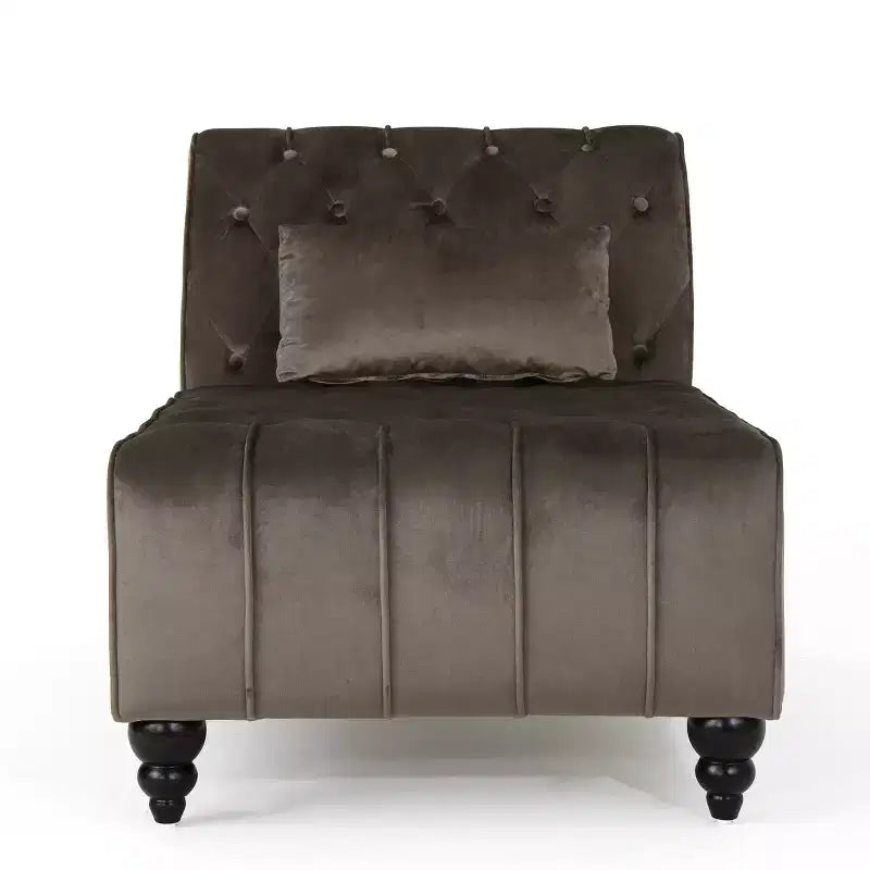 Méridienne moderne glamour rembourrée avec capitonnage en losange