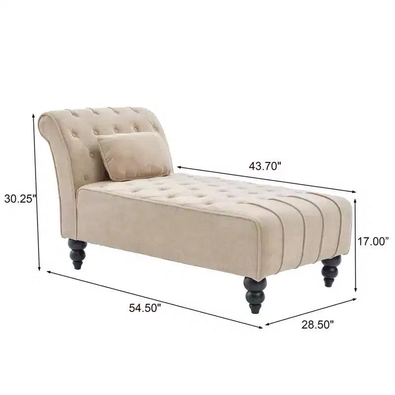 Méridienne moderne glamour rembourrée avec capitonnage en losange