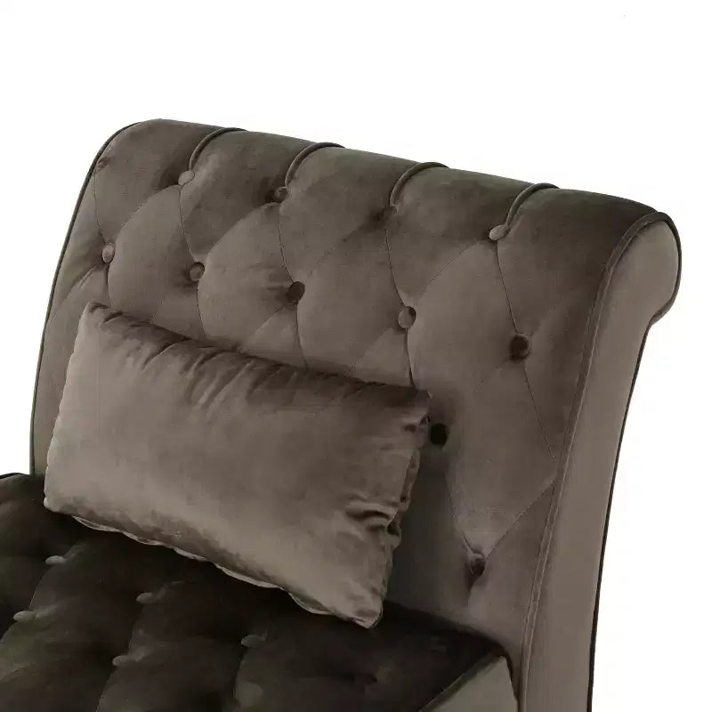 Méridienne moderne glamour rembourrée avec capitonnage en losange