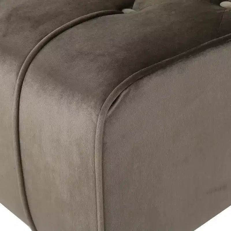 Méridienne moderne glamour rembourrée avec capitonnage en losange