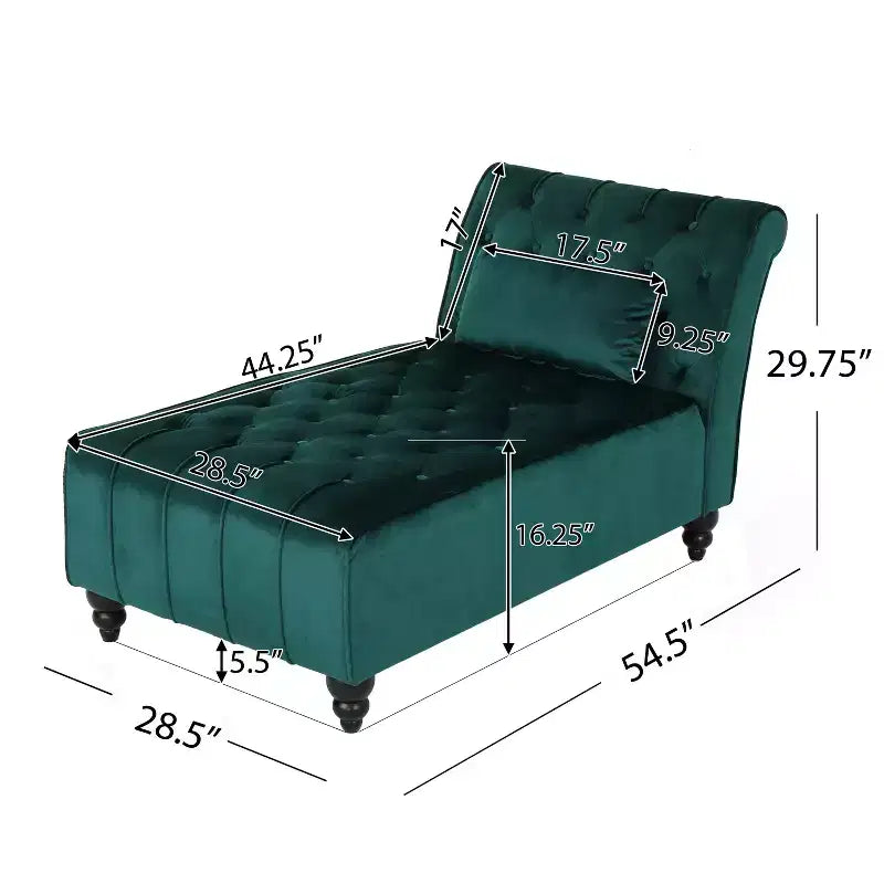 Méridienne moderne glamour rembourrée avec capitonnage en losange