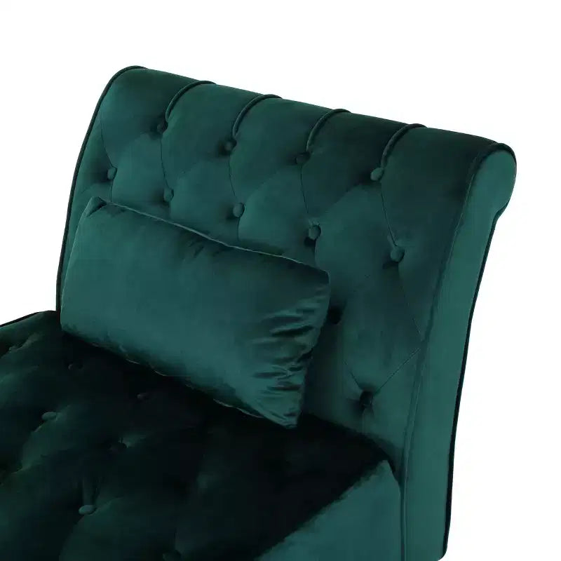 Méridienne moderne glamour rembourrée avec capitonnage en losange