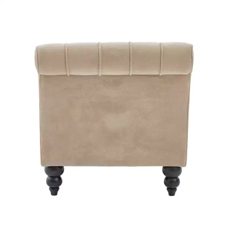 Méridienne moderne glamour rembourrée avec capitonnage en losange