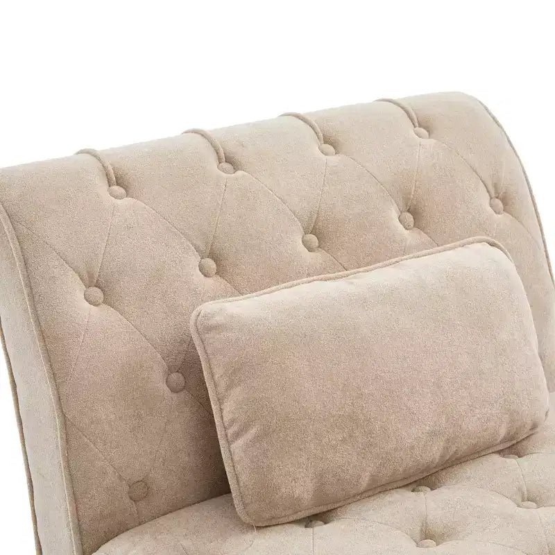 Méridienne moderne glamour rembourrée avec capitonnage en losange