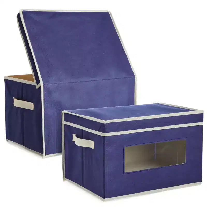Lot de 3 bacs de rangement pliables en tissu, cubes et organiseurs avec poignées, paniers et boîtes pour étagères – 41,1 x 30,5 x 25,4 cm