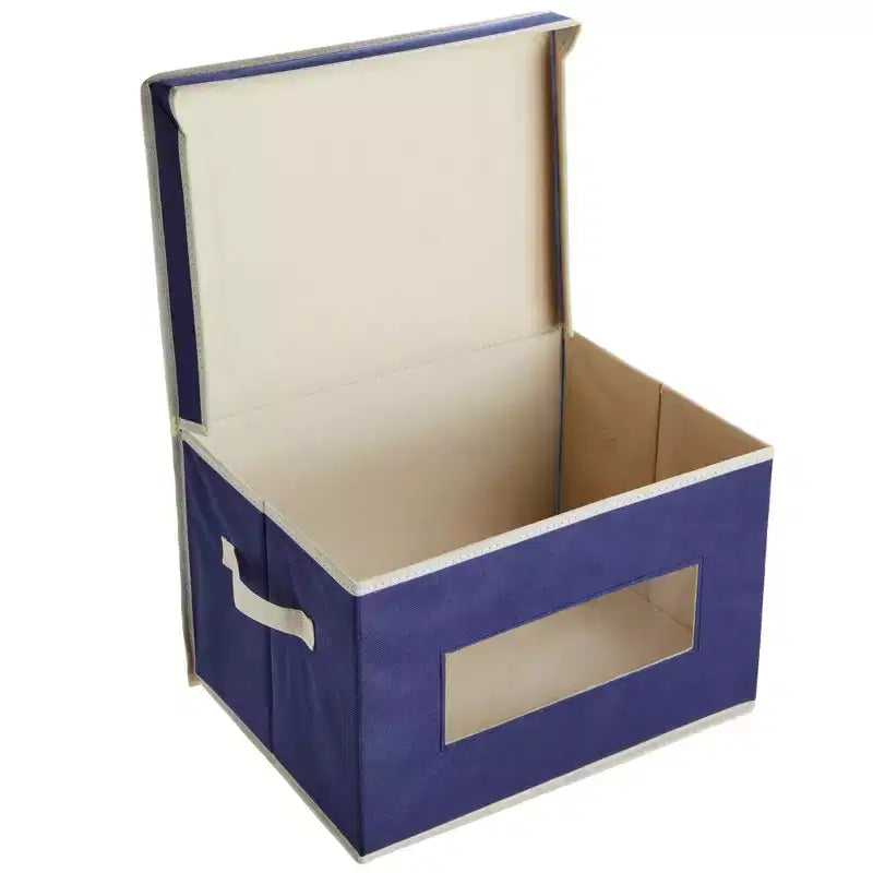 Lot de 3 bacs de rangement pliables en tissu, cubes et organiseurs avec poignées, paniers et boîtes pour étagères – 41,1 x 30,5 x 25,4 cm