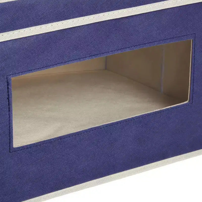 Lot de 3 bacs de rangement pliables en tissu, cubes et organiseurs avec poignées, paniers et boîtes pour étagères – 41,1 x 30,5 x 25,4 cm
