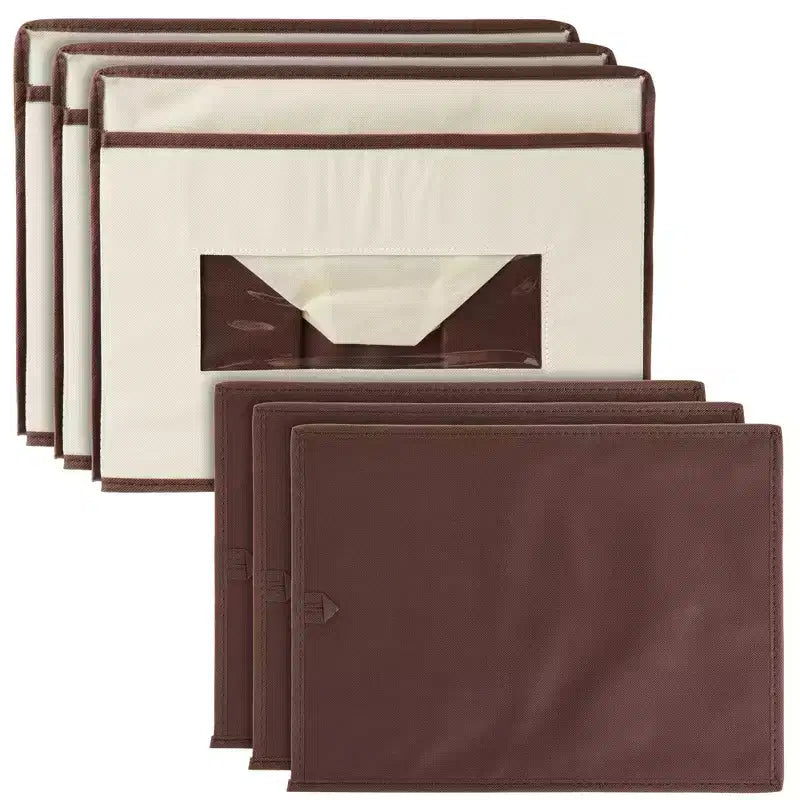 Lot de 3 bacs de rangement pliables en tissu, cubes et organiseurs avec poignées, paniers et boîtes pour étagères – 41,1 x 30,5 x 25,4 cm