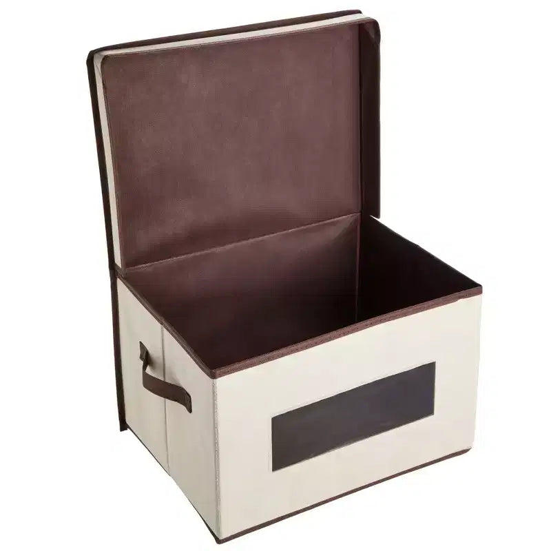 Lot de 3 bacs de rangement pliables en tissu, cubes et organiseurs avec poignées, paniers et boîtes pour étagères – 41,1 x 30,5 x 25,4 cm