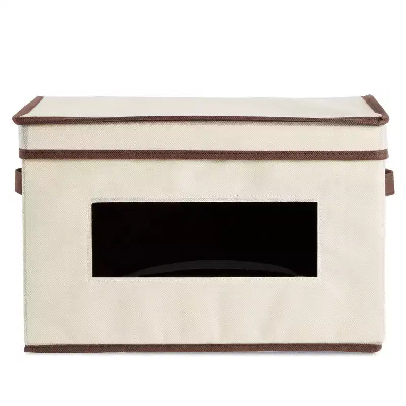 Lot de 3 bacs de rangement pliables en tissu, cubes et organiseurs avec poignées, paniers et boîtes pour étagères – 41,1 x 30,5 x 25,4 cm