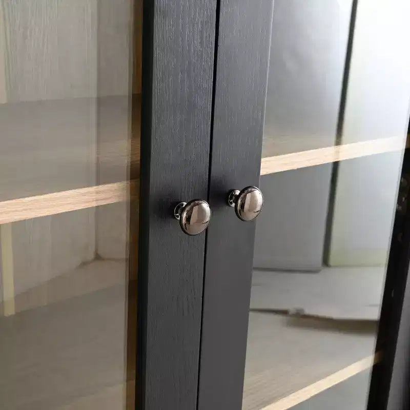 Buffet moderne avec portes vitrées et étagères réglables, Armoire de rangement pour cuisine/couloir/salon